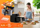 Berdsen, frytkownica beztłuszczowa, air fryer, 1700W, czarny, 6,5l, BD-655