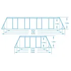 Bestway, basen ogrodowy, stelażowy, 10w1, 488-244-122 cm