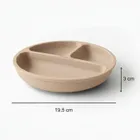 Bocioland, silikonowy talerzyk z przyssawkami i przegródkami, beżowy