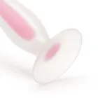 Bocioland, szczoteczka silikonowa w kształcie litery U do zębów, różowa