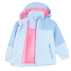 Cool Club, Przeciwdeszczowa kurtka dziewczęca z kapturem, 3w1, Bluza polarowa, rozpinana, niebieska
