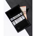 Etui na dokumenty, czarne, skórzane, Rovicky