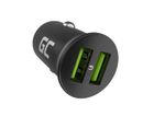 Green Cell, ładowarka samochodowa, GC PowerRide Nano36, 36W, 6A, 2xUSB-A