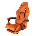 HaloFuture, fotel gamingowy, z podnóżkiem, brązowy