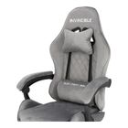 HaloFuture, fotel gamingowy, z podnóżkiem, szary