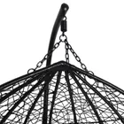 HaloFuture, fotel wiszący, dwuosobowy, kokon, czarny, beżowa poduszka