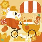 Janod, My arts & crafts, zestaw kreatywny, naklejki z filcu i magiczny pisak