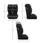 Kinderkraft, Comfort Up 2 Plus, i-Size, fotelik samochodowy, black, 100-150 cm