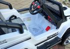 Lean Toys, Samochód Jeep, pojazd na akumulator, biały