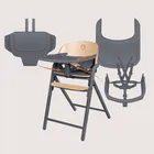 Lionelo, Celia, krzesełko do karmienia, grey wood