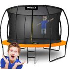Neo-Sport, trampolina ogrodowa profilowana, z siatką wewnętrzną, 12ft/374 cm