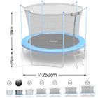 Neo-Sport, trampolina ogrodowa siatką wewnętrzna i drabinką, 8ft/252 cm