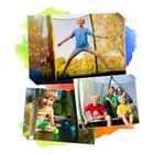 Neo-Sport, trampolina ogrodowa z siatką, profilowanymi słupkami i drabinką, 312 cm