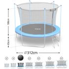 Neo-Sport, trampolina ogrodowa z siatką wewnętrzną i drabinką, 10ft/312 cm