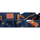 Plecak miejski, granatowo-brązowy, Peterson