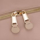 Plecak miejski, różowy, skóra ekologiczna, Peterson