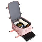 Plecak podróżny, bagaż podręczny do samolotu, różowy, Peterson