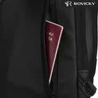 Saszetka na ramię, czarna, skórzana, Rovicky