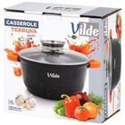 Vilde, Terruna Aroma, garnek ze szklaną pokrywką, granitowy, 24 cm, 4l
