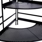 Ambiance, kwietnik narożny, 3-poziomowy, metalowy, czarny, 84 cm
