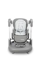 Caretero, Sitron 3w1, krzesełko do karmienia z funkcją huśtawki i chodzika, grey