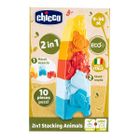 Chicco, ECO+, Układanka i wieża 2w1, zwierzątka