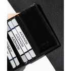 Etui na dokumenty, czarne, skórzane, Rovicky