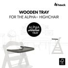 Hauck, Alpha, tacka drewniana, Charcoal