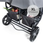 Hauck, Roadster Duo SLX, wózek bliźniaczy, grey/silver