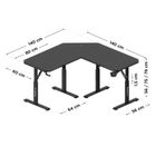 Huzaro, Hero 7.3 Black, biurko gamingowe z regulacją wysokości