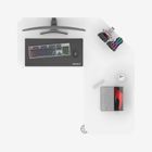 Huzaro, Hero 7.3 White, biurko gamingowe z regulacją wysokości