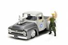 Jada Toys, Street Fighter, 1956 Ford Pick-up, model pojazdu z figurką, 1:24