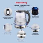 Klausberg, czajnik elektryczny szklany LED rgb, 1,8l