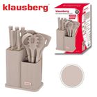 Klausberg, zestaw noży i przyborów kuchennych z deską w stojaku