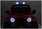 Lean Cars, Jeep Rubicon, pojazd na akumulator 4-4, DK-JWR556 4-200W 24V, czerwony