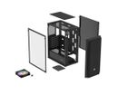 Natec, Fury Shobo SH4 RGB Midi Tower, obudowa komputerowa z oknem, czarna