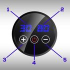 Neo-Sport, pistolet do masażu ciała, czarny, 9 nakładek, NS-503