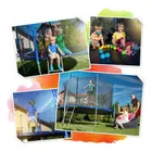 Neo-Sport, trampolina ogrodowa siatka wewnętrzna i drabinką, 252 cm