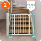 Nukido, barierka, bramka zabezpieczająca, biała, 75-105 cm