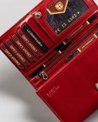 Portfel, czerwony, skórzany, Peterson