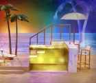 Rainbow High, Pool & Beach Club, zestaw z basenem zmieniającym kolory