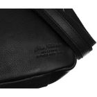 Torba na laptopa, czarna, skórzana, 13,3", Peterson