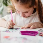 Totum, Koci Domek Gabi, zestaw artystyczny 2w1, brokatowe bransoletki, szablony z pisakami i diamentowa mozaika