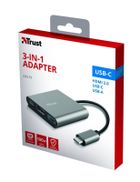 Trust, Dalyx, adapter, USB-C, 3w1