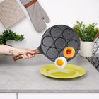 Vilde, patelnia do jajek, granitowa, 7 otworów, Black&Wood, 26 cm