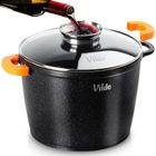 Vilde, Terruna Aroma, garnek ze szklaną pokrywką, granitowy, 24 cm, 6,7l