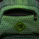 Abag, plecak szkolny, 3-komorowy, hexagon green ombre