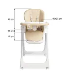 Caretero, krzesełko do karmienia, megalo pink