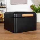 Excellent Houseware, chlebak metalowy, czarny