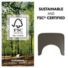 Hauck, Alpha, tacka drewniana, Charcoal